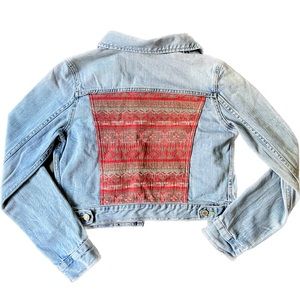 American Eagle Embroidered Denim Jacket